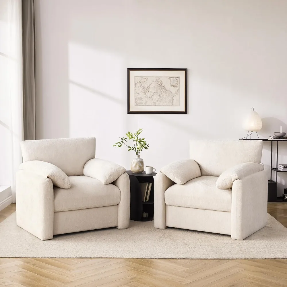 Chenille Oversized Armchair, 38.6