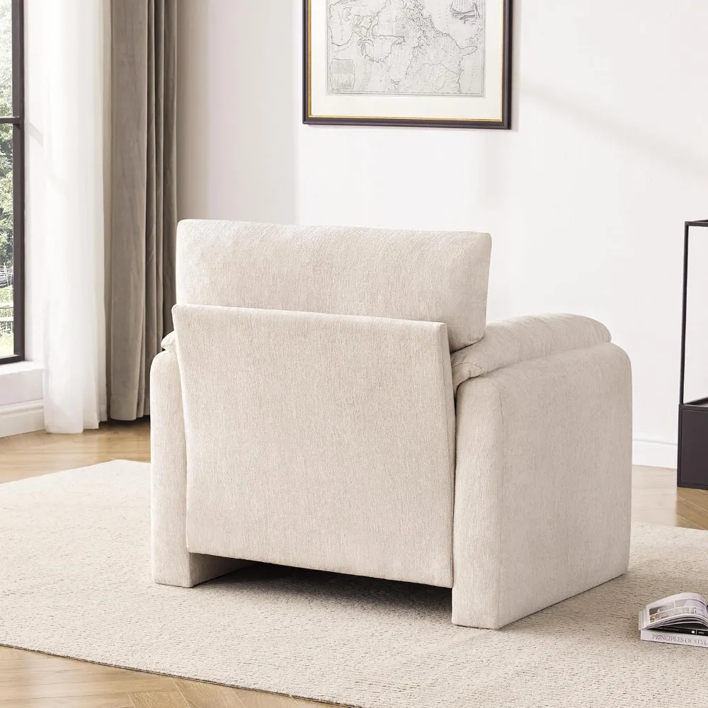 Chenille Oversized Armchair, 38.6-Inch Wide Single Sofa Chair - Image 6